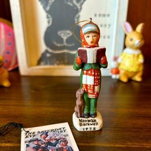 Vintage Norman Rockwell Carroler 1978 Christmas ornament